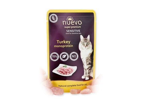 Nuevo kočka kapsa sensitive Krůtí monoprotein 85g