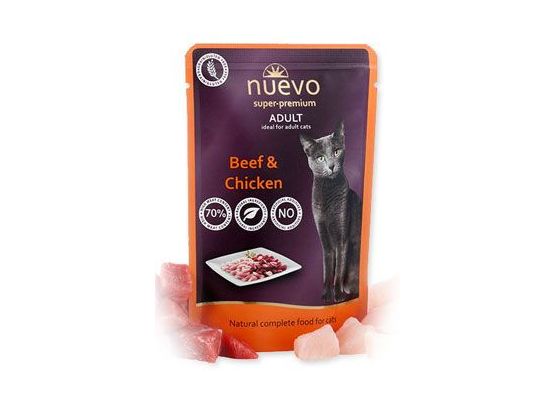 Nuevo kočka kapsa adult kuře a hovězí 85g