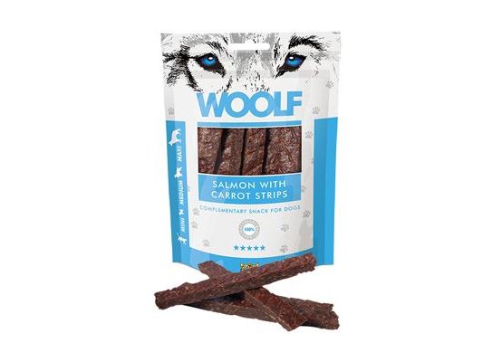WOOLF pochoutka salmon with carrot strips 100g