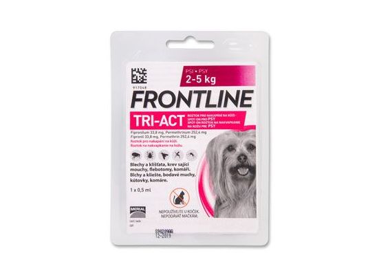 FRONTLINE TRI-ACT spot-on pro psy XS (2-5 kg)-1x0,5ml