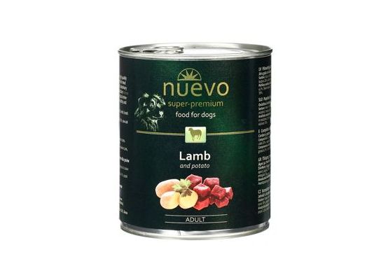 Nuevo pes adult Jehněčí konz. 800g