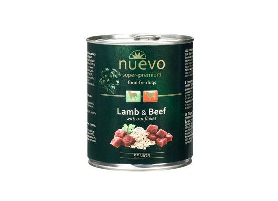 Nuevo pes senior jehněčí s ovesnými vl. konz. 800g