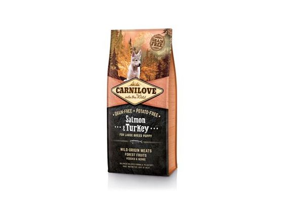 Carnilove Dog Salmon & Turkey for LB Puppies 12kg