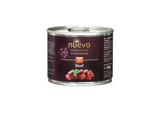 Nuevo kočka adult Hovězí konz. 200g