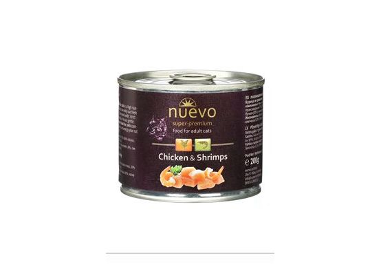 Nuevo kočka adult Kuře a krevety konz. 200g