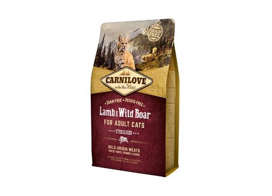 Carnilove Cat Lamb & Wild Boar Adult Sterilised 2kg