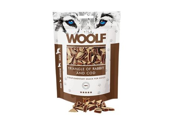 WOOLF pochoutka rabbit and Cod Triangle 100g