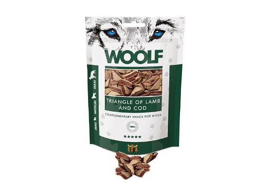 WOOLF pochoutka Lamb and Cod Triangle 100g