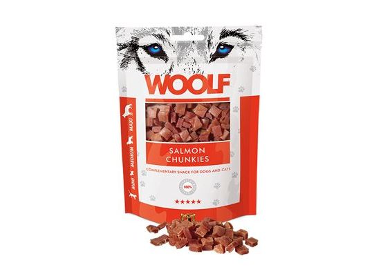 WOOLF pochoutka salmon chunkies 100g