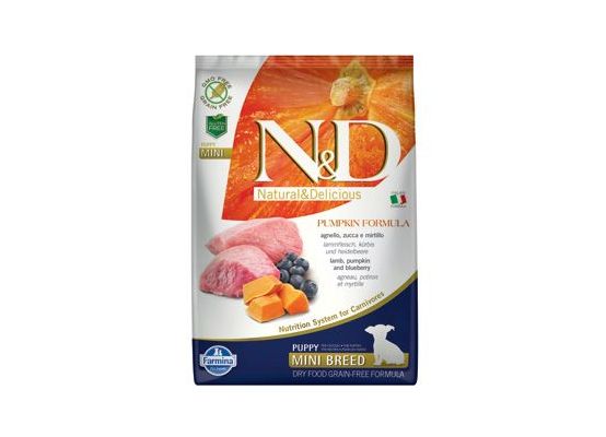 N&D Pumpkin DOG Puppy Mini Lamb & Blueberry 7kg