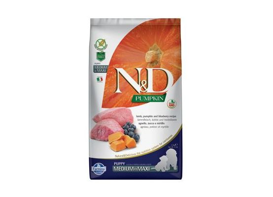 N&D Pumpkin DOG Puppy M/L Lamb & Blueberry 2,5kg