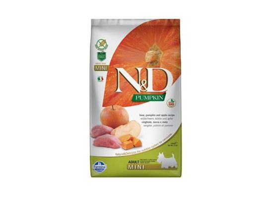 N&D Pumpkin DOG Adult Mini Boar & Apple 800g