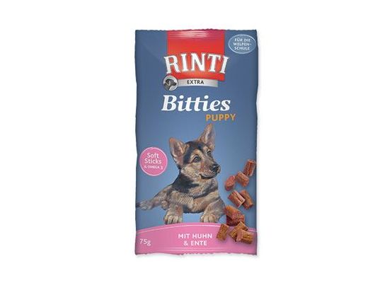 Rinti Dog Extra Bits Puppy pochoutka kuře+kachna 75g