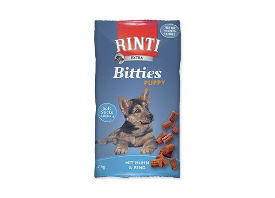 Rinti Dog Extra Bits Puppy pochoutka kuře+hovězí 75g