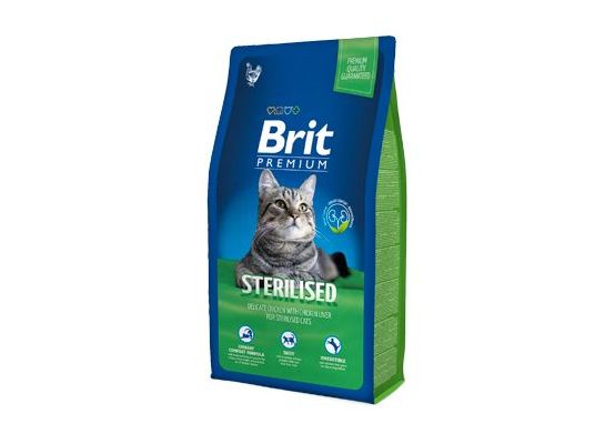 Brit Premium Cat Sterilised 8kg NEW