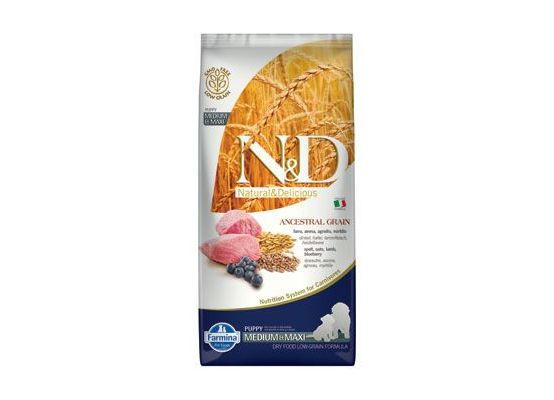 N&D LG DOG Puppy M/L Lamb & Blueberry 12kg