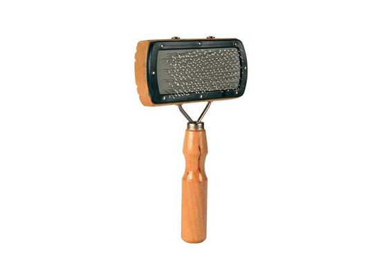 Kartáč dřevěný s drátky jemný pes 18/10cm TR