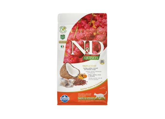 N&D Quinoa CAT Skin & Coat Herring & Coconut 1,5kg