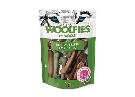 Pochoutka dentální Woolfies Dental Brush S 200g