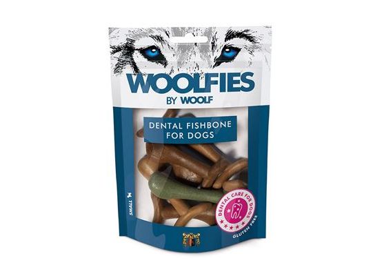 Pochoutka dentální Woolfies Dental Fishbone S 200g