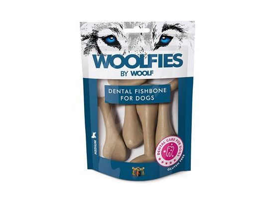 Pochoutka dentální Woolfies Dental Fishbone M 200g