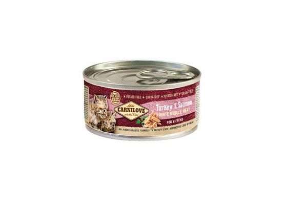 Carnilove White konz Mus Meat Turkey&Salmon Kitten 100g