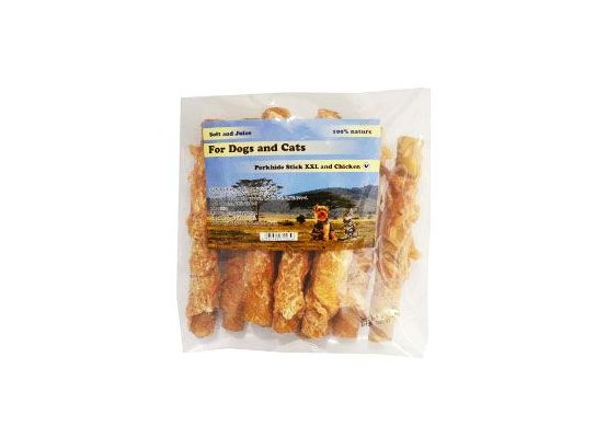 Pochoutka Rolka z vepř. kůže s kuřecím masem 16cm 450g