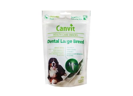 Canvit Snacks Dental Large Breed-Duck 250g