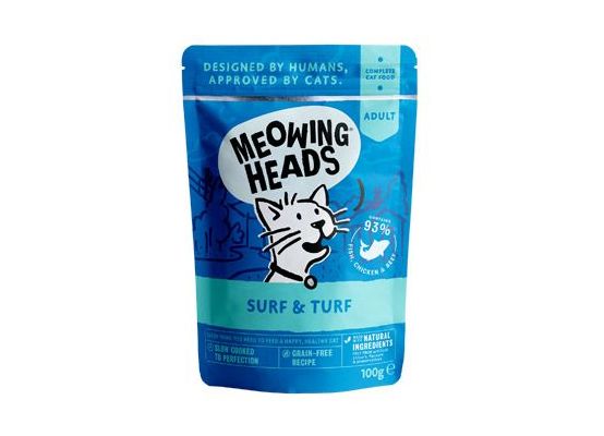 MEOWING HEADS Surf & Turf kapsička 100g