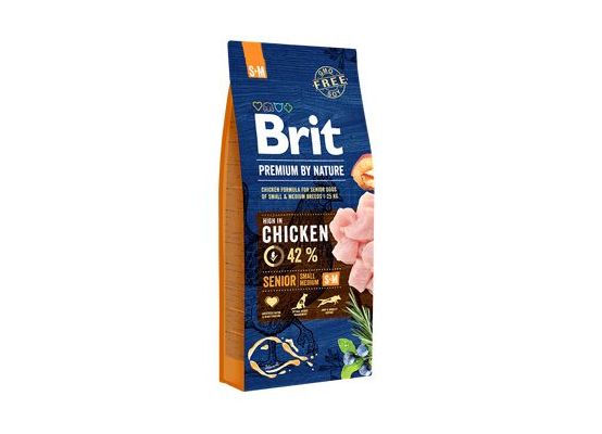Brit Premium Dog by Nature Senior S+M 15kg