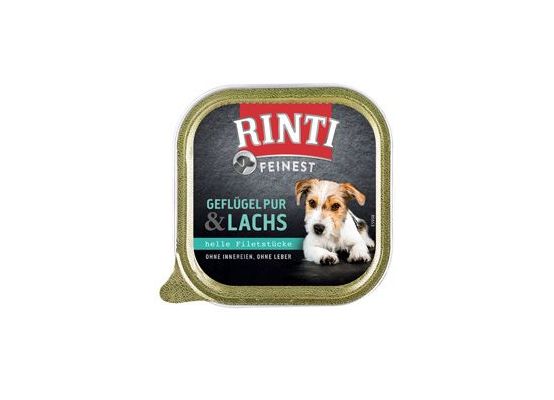 Rinti Dog Feinest vanička drůbež+losos 150g