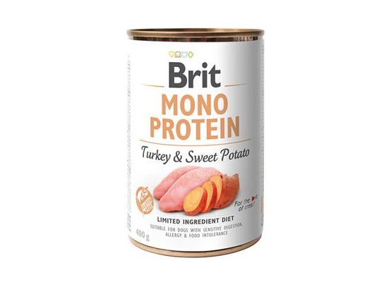Brit Dog konz Mono Protein Turkey & Sweet Potato 400g