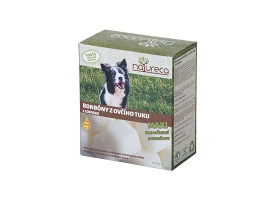 NATURECA Bonbóny z ovčího tuku s lososem Maxi 250g
