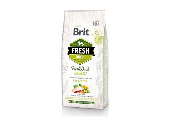 Brit Fresh Dog Duck & Millet Active Run & Work 2,5kg