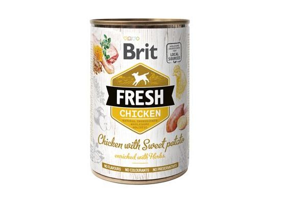 Brit Fresh Dog konz Chicken with Sweet Potato 400g