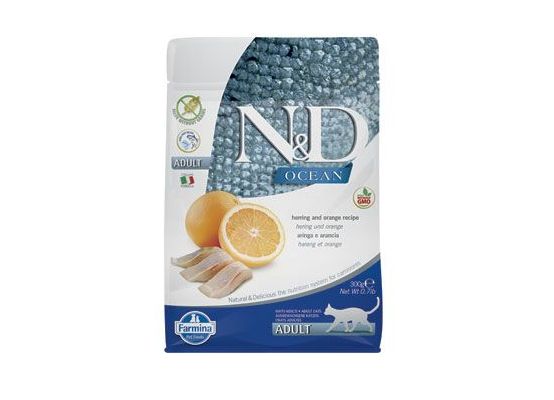 N&D OCEAN CAT Adult Herring & Orange 300g