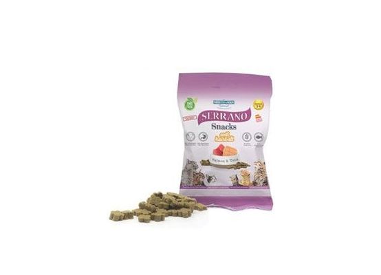 Serrano Snack for Cat-Salmon&Tuna-AntiHairball 50g