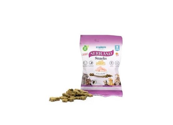 Serrano Snack for Cat-Chicken-AntiHairball 50g