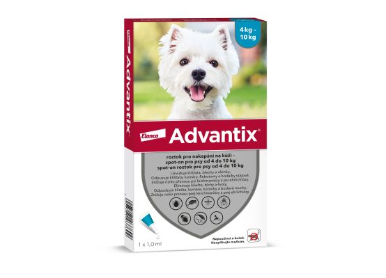 Advantix Spot On 1x1ml pro psy 4-10kg (1 pipeta)