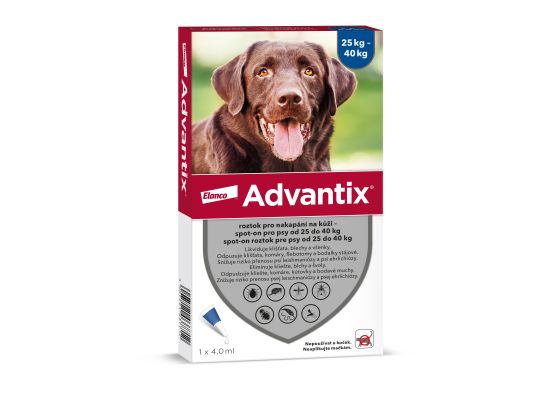 Advantix Spot On 1x4ml pro psy nad 25-40kg (1 pipeta)