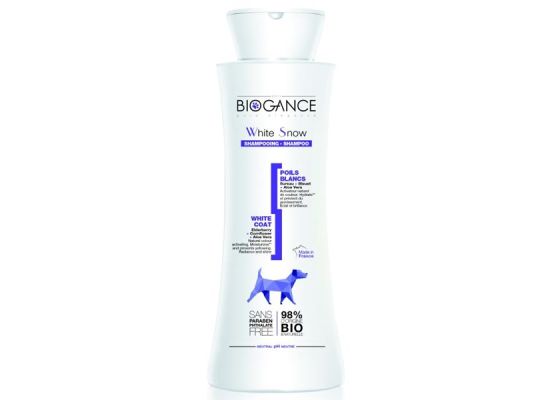 Biogance šampon White snow - pro bílou/světlou srst 250 ml