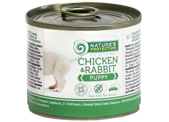 Nature's Protection Dog konz.Puppy kuře/králík 200 g