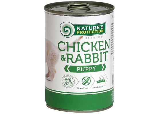 Nature's Protection Dog konz.Puppy kuře/králík 400 g