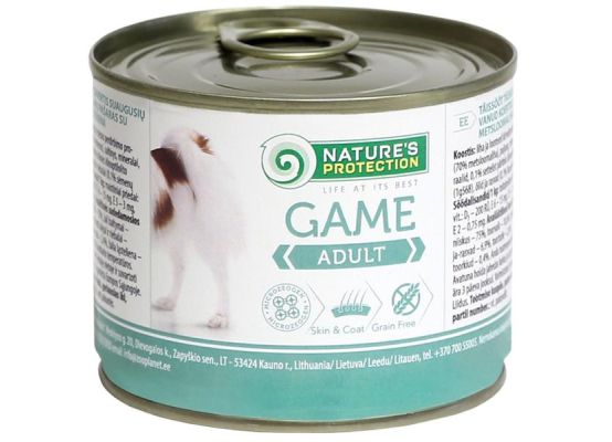 Nature's Protection Dog konz.Adult zvěřina 200 g