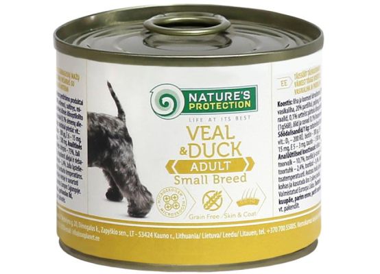 Nature's Protection Dog konz.Small telecí/kachna 200 g