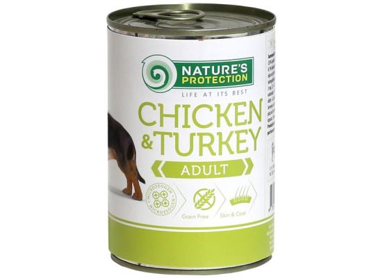 Nature's Protection Dog konz.Adult kuře/krůta 400 g