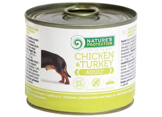 Nature's Protection Dog konz.Adult kuře/krůta 200 g