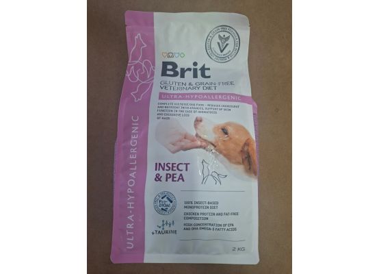 Brit GF Veterinary Diets Dog Ultra-hypoallergeni 2 kg - poškozený pytel