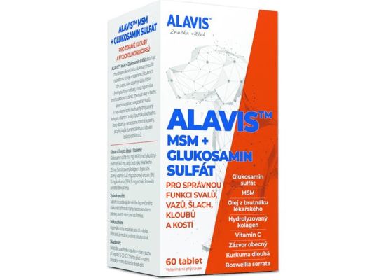 Alavis MSM+Glukosamin sulfát pro psy 60tbl