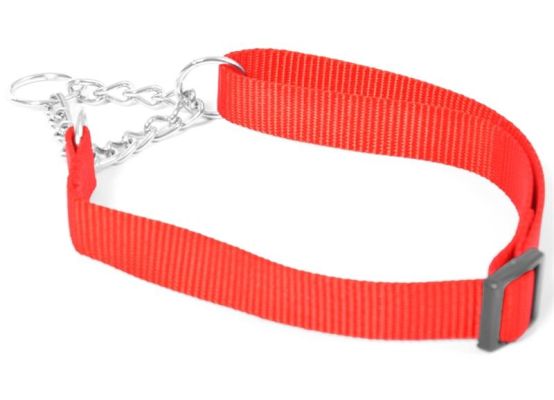 Obojek nylon polostah. Červená DUVO+ 1,5 x 30-40 cm
